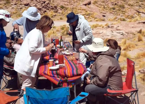 Personas en el desierto